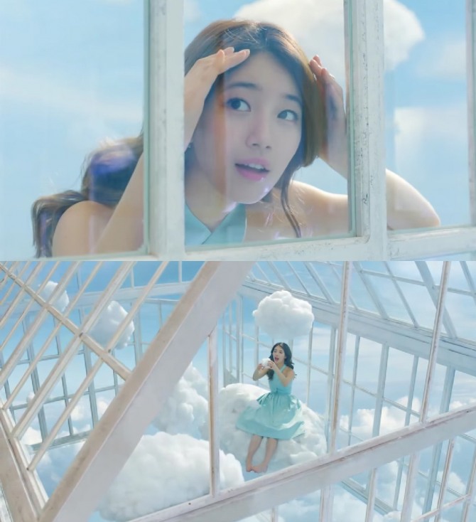 Iklan produk kecantikan terbaru Suzy Miss A, tampil bak bidadari dari langit. ©kpopherald.com