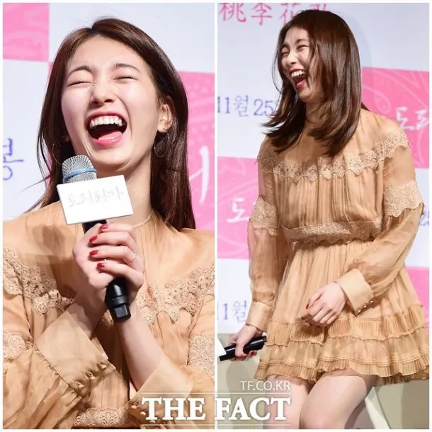 Suzy Miss A tertangkap kamera saat sedang tertawa lepas. ©thefact.co.kr