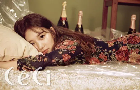 Wajah cantik Suzy Miss A no makeup dalam pemotretan Ceci. ©koreaboo.com