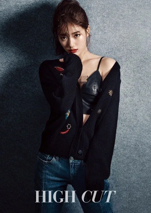Suzy Miss A tampil hot dengan bralet. ©High Cut