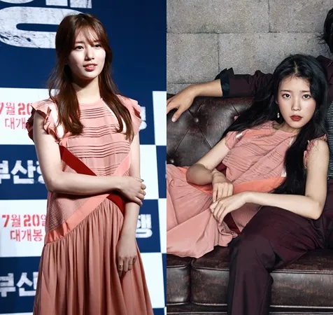 Suzy Miss A Vs IU pakai dress kembar, cantik siapa? ©soompi.com