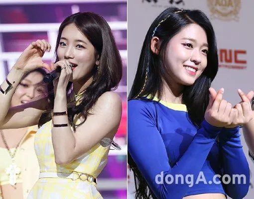 Suzy dan Seolhyun merupakan idol cantik yang sedang bersinar. ©credit as tagged