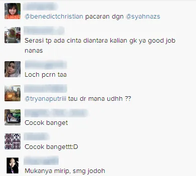 Pendapat Netizen mengenai Syahnaz dan Juan / © Instagram