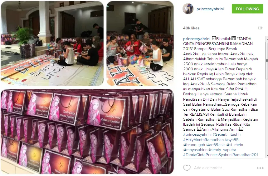 Ini paket amal Syahrini yang bikin heboh. @instagram/princessyahrini