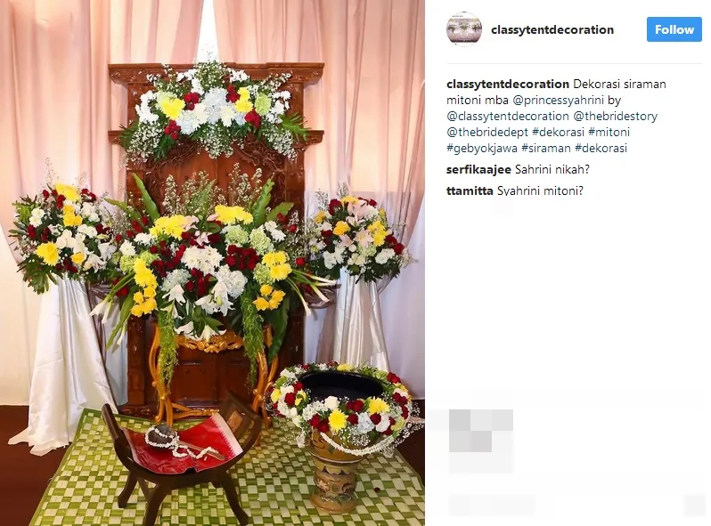 Syahrini salah ditag ©instagram/classytentdecoration