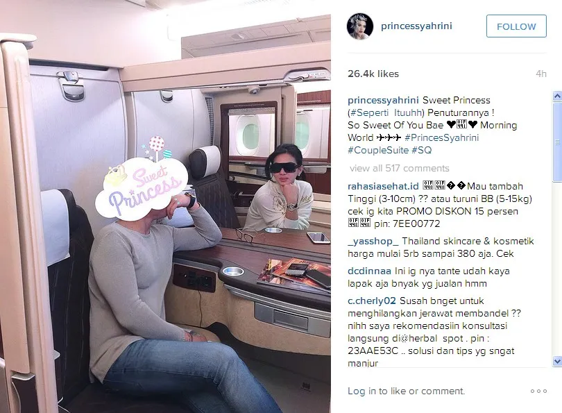 Syahrini Pasang Foto Bersama Pacar Baru? © Instagram princessyahrini