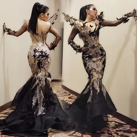 Inilah gaun cetar maksimal Syahrini, keren? @ instagram.com/princesssyahrini