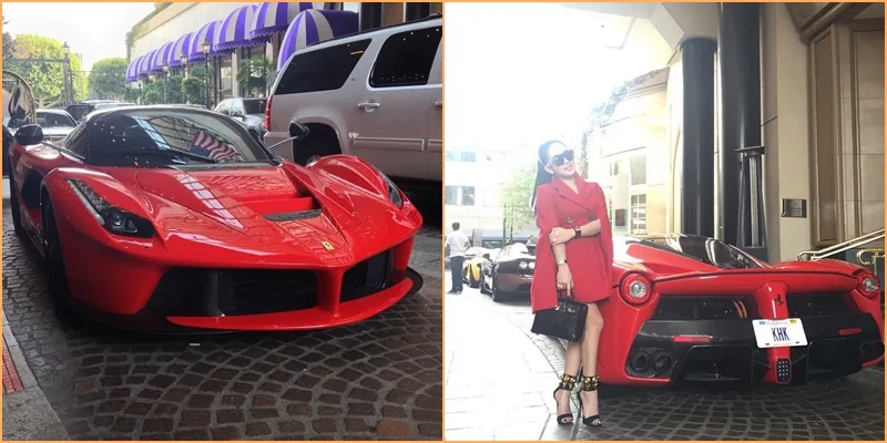 Berada di California, Syahrini sempat berpose dengan Ferrari LaFerrari yang harganya mencapai Rp 18.5 miliar. ©instagram Syahrini - dsabzi