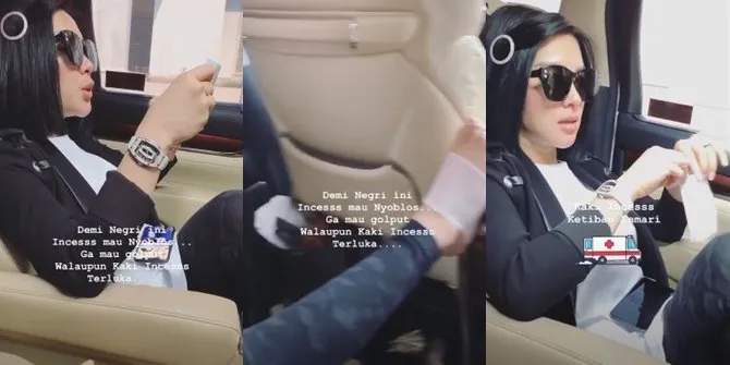 Kaki Syahrini terluka © instagram.com/princessyahrini