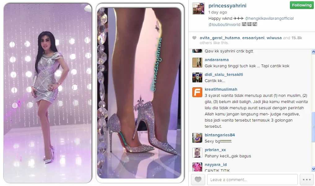 Syahrini pamer foto detil kakinya. / Syahrini Official Instagram