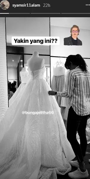 Apakah Bunga Jelitha dan Syamsir akan menikah? ©instagram/syamsir11alam