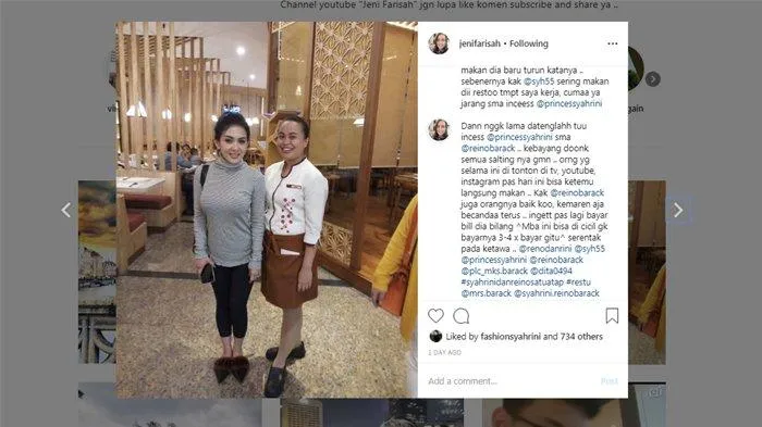 © Instagram @jenifarisah