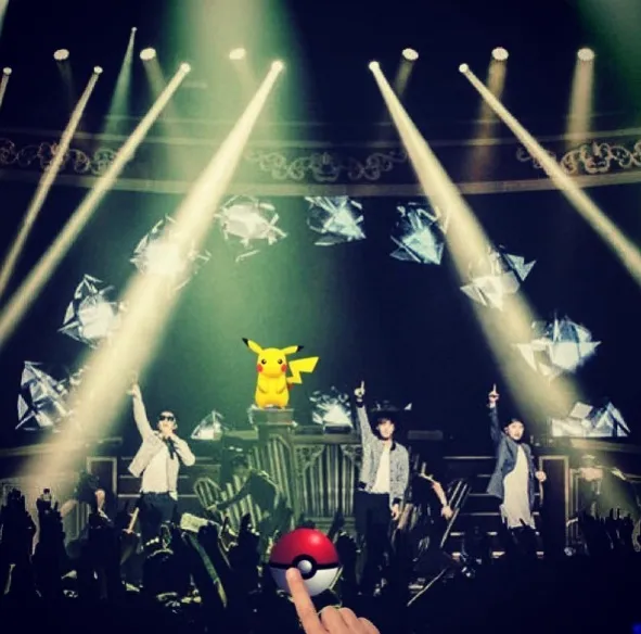 Ada Pikachu di konser Tablo © instagram.com/blobyblo