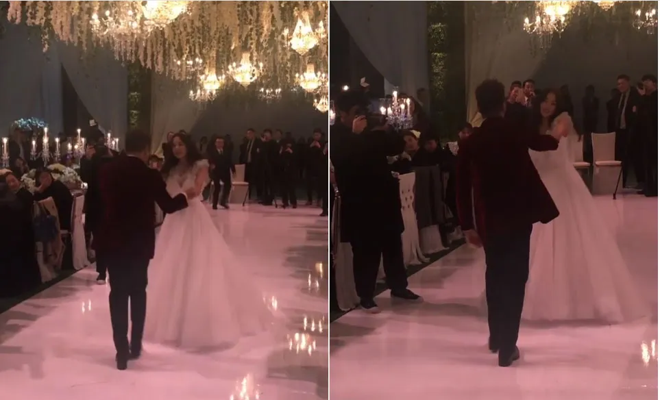 Taeyang Big Bang dan Min Hyo Rin menari bersama di after-party pernikahannya. Š Instagram/fromyg