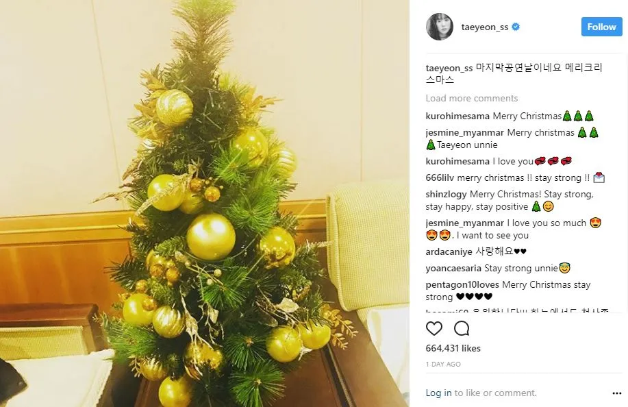 Taeyeon menuliskan caption, 