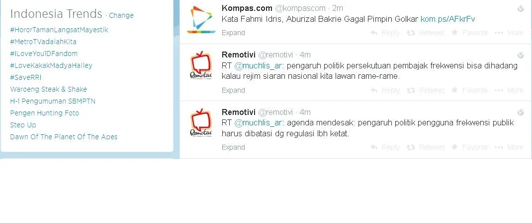Screenshot TT, Selasa (16/07) pukul 18.00 WIB.