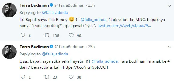 Tarra Budiman membenarkan kalau ayahnya menjadi driver transportasi online. Twitter/@TarraBudiman