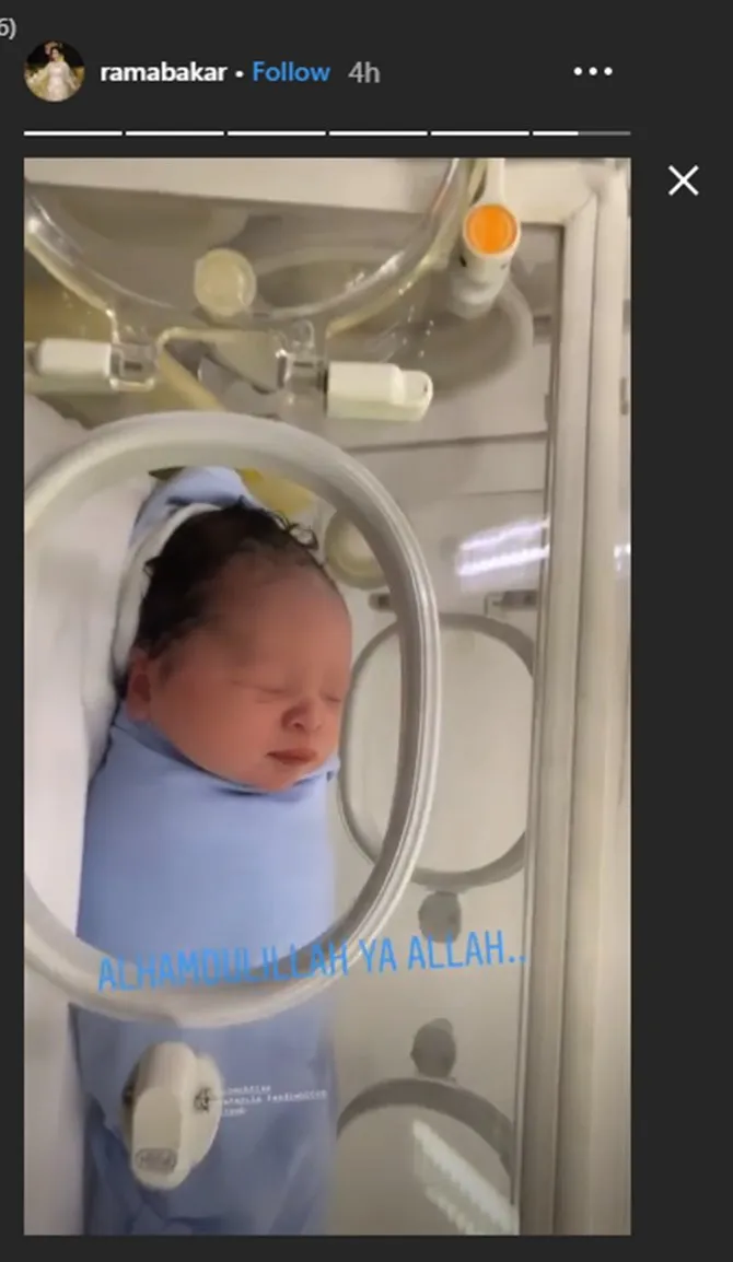 Tasya Kamila melahirkan anak pertamanya (credit: instagram.com/stories/ramabakar)