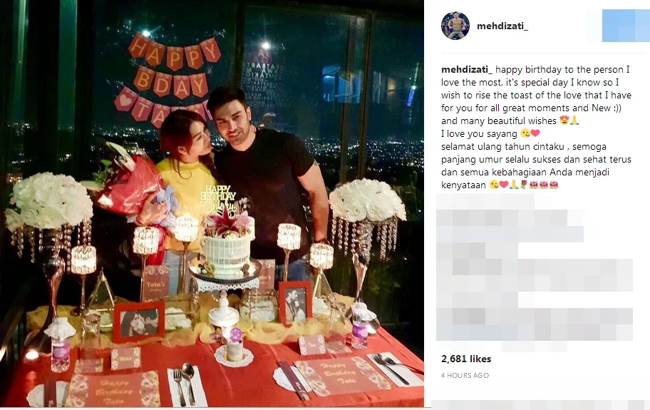 Mehdi balikan dengan Tata ©instagram/mehdizati
