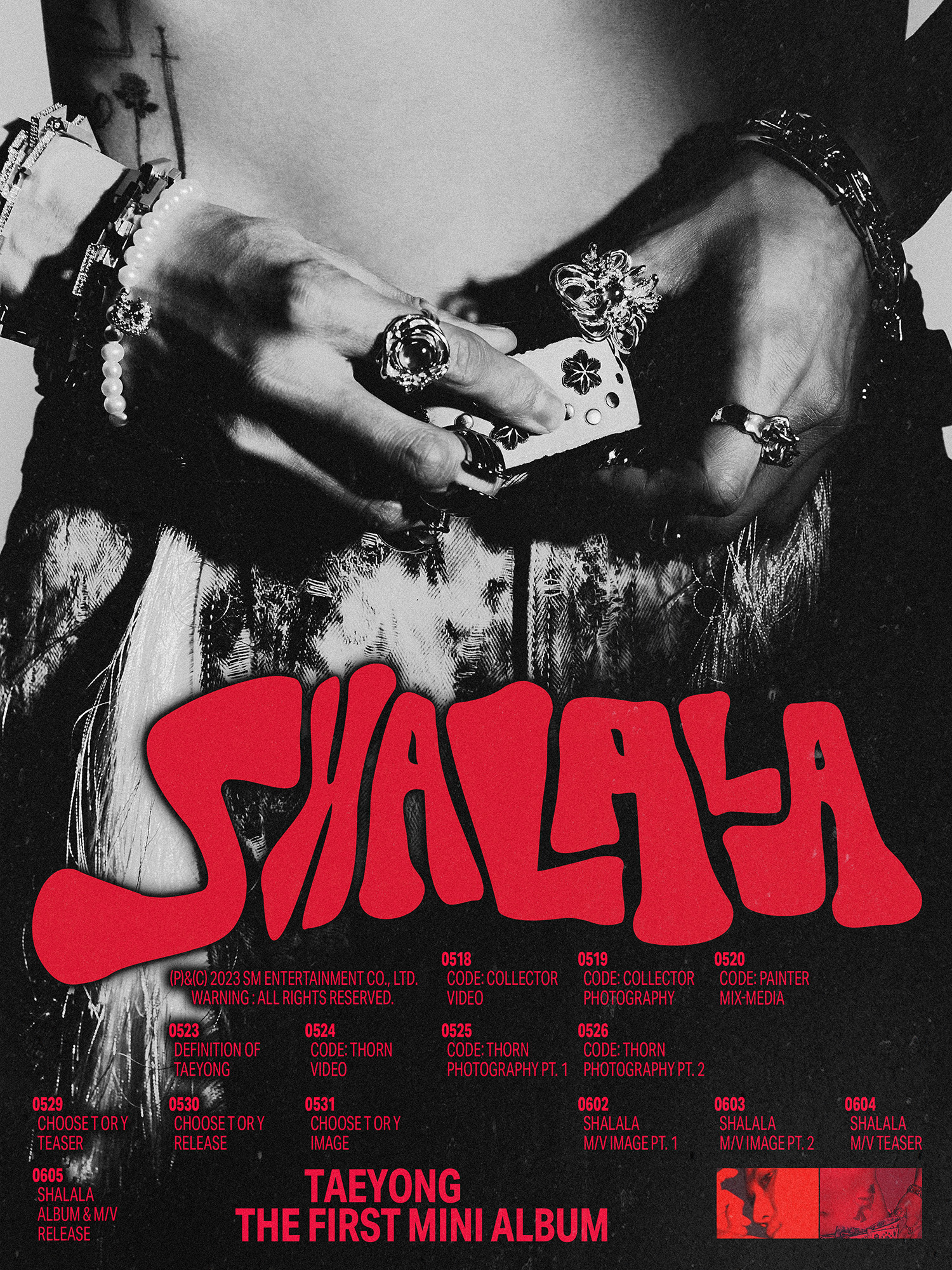 TAEYONG releases schedule poster for mini album SHALALA credit: SM Entertainment