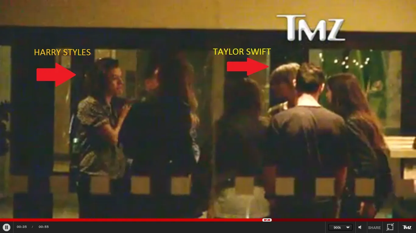 Taylor Swift yang panik ketika tidak sengaja bertemu Harry Styles ©mtv.co.uk