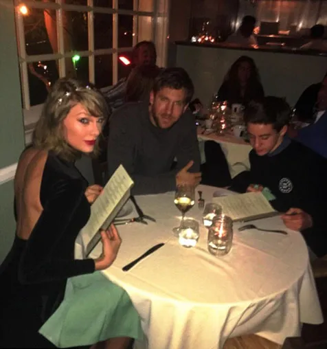 Taylor Swift dan Calvin Harris saat dinner bareng © Instagram.com/RickySelby