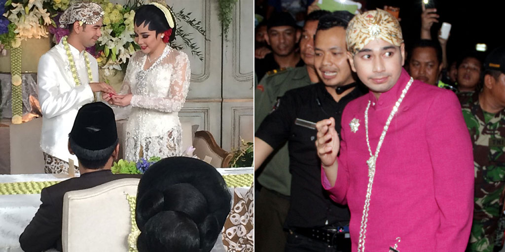 pernikahan raffi tersaji mewah, melly goeslaw anggap wajar