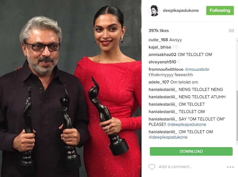 Deepika pun kena bom telolet ©instagram/deepikapadukone