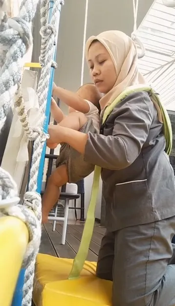 Tempat Gym Rayyanza (Credit: Instagram/riniperdiyanti)