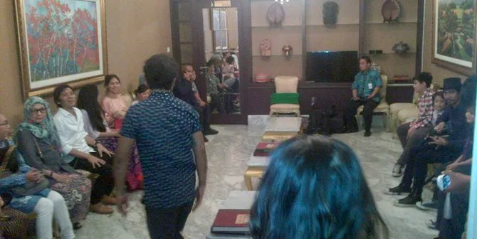 Slank ketemu Jokowi di Istana. ©merdeka.com