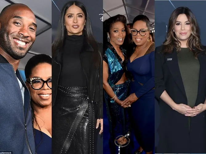 Kobe Bryant, Salma Hayek, Angela Basset, dan Eva Longoria (credit: afp)