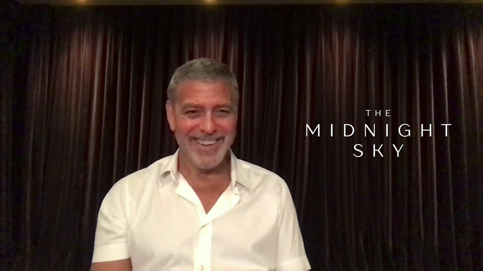 George Clooney saat kami hubungi via Zoom. 