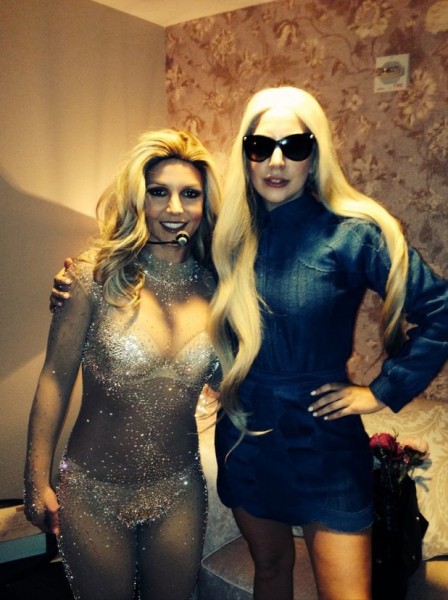 Britney Spears dan Lady Gaga. ©Twitter/ladygaga