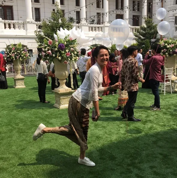 Poppy Sovia di pernikahan Tian dan Junior ©instagram/popsovia