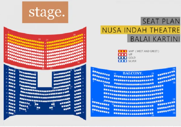 Seat map konser Tiffany Alvord. foto: kiostix