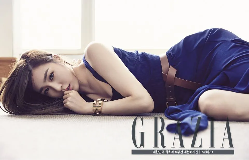 Tiffany Girls Generation saat melakukan pemotretan terbaru. ©Grazia Magazine