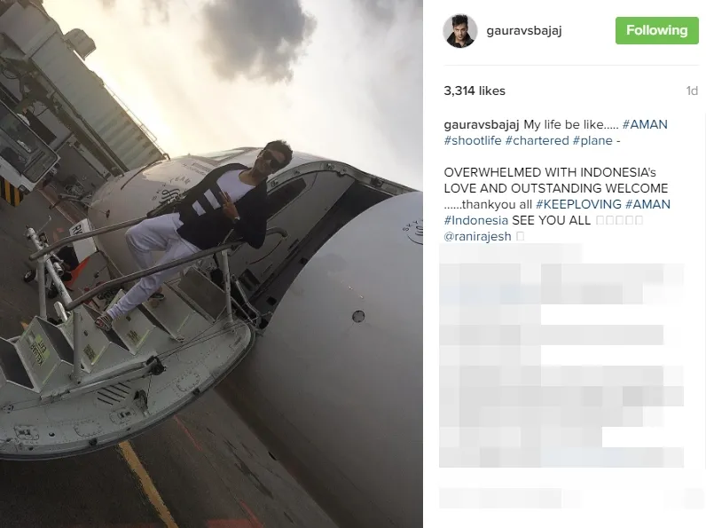 Gaurav S Bajaj merasa tersanjung dengan sambutan fans di Indonesia ©instagram/gauravsbajaj