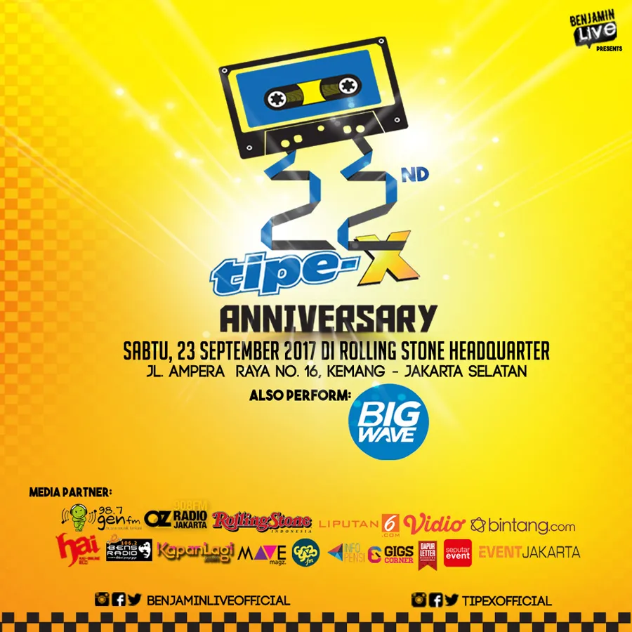 Tipe X siap gelar konser pada 23 September mendatang © Tipe X