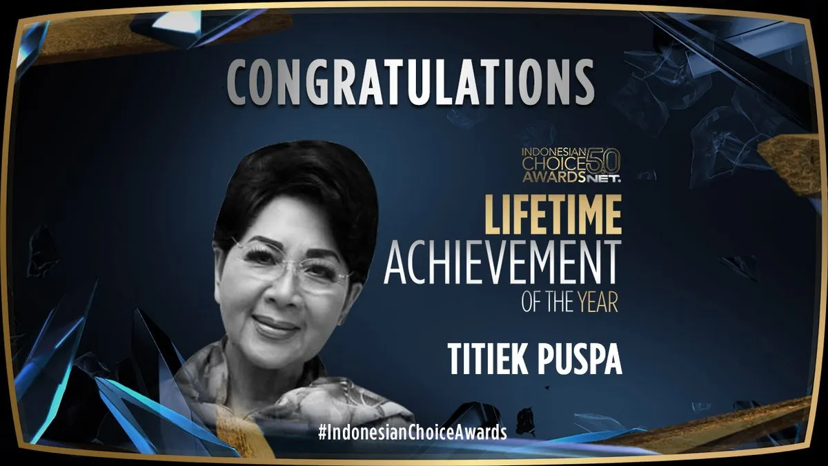 Titiek Puspa dapat Lifetime Achievement Award © NET Mediatama
