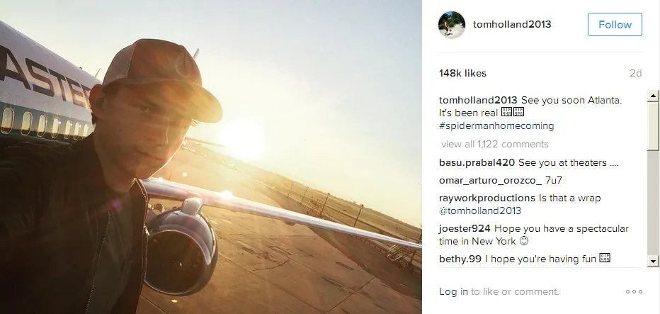 Tom Holland © Instagram