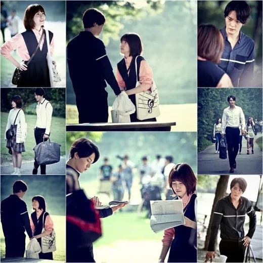 Joo Won san Shim Eun Kyung saat syuting Cantabile Tomorro @soompi.com