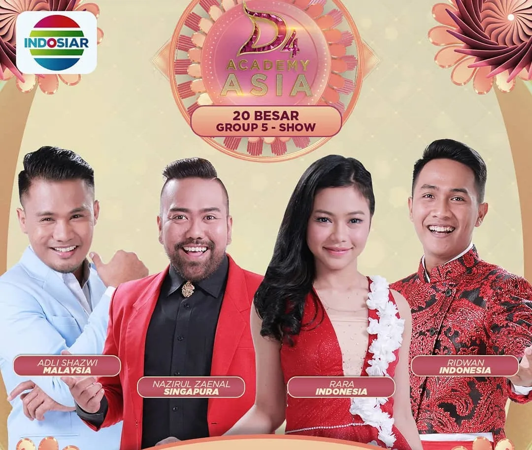 Rara, Ridwan, Nazirul Zainal, Adli Shazwi Dangdut Academy Asia 4. (credit: instagram.com/indosiar)