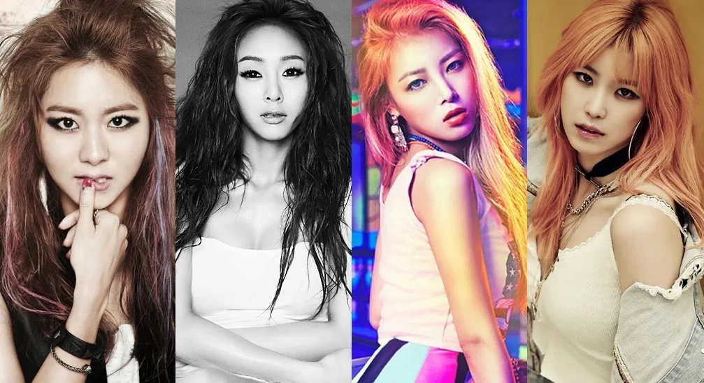 UEE After School, G.NA, Yubin, dan Hyosung yang dulunya jadi trainee di Good Entertainment. ©koreaboo.com