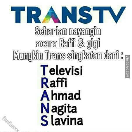 Singkatan Trans TV menurut seorang netizen / © 1Cak