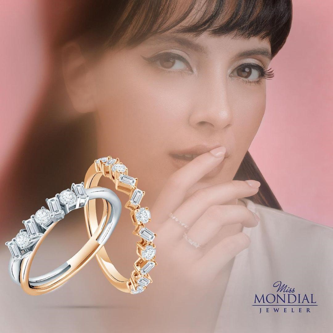 The Eclat diamond ring collection has fashionable designs. Instagram/miss_mondial