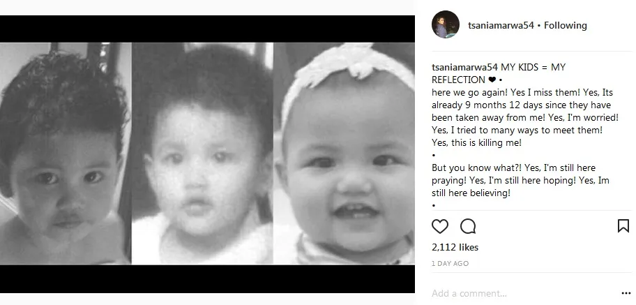 Tsania masih sulit bertemu dengan anak-anaknya ©instagram/tsaniamarwa