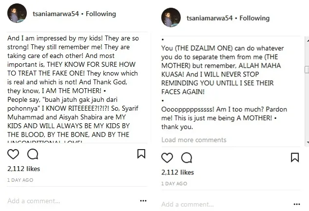 Tsania nampak tak sabar ingin bertemu dengan anak-anaknya ©instagram/tsaniamarwa