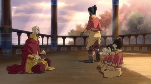 Korra's early training with Tenzin.