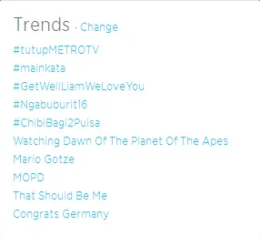 Hashtag Liam jadi TTWW/Twitter©