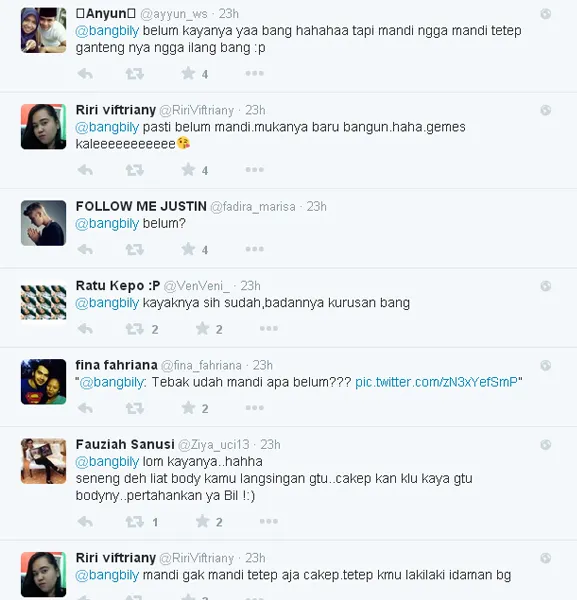 Komentar fans di Twitter Billy/©Twitter.com/bangbilly